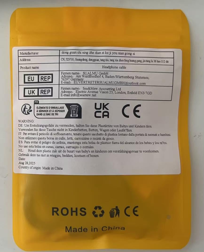 Câble de rechange symétrique à 8 fils OCC de 4,4 mm vers double 3,5 mm - Avec OCC plaqué argent - Compatible avec les casques Sundara, Arya, Ananda et WM1A, NW-WM1Z, PHA-2A, HiFi Upgrade (1,3 m)