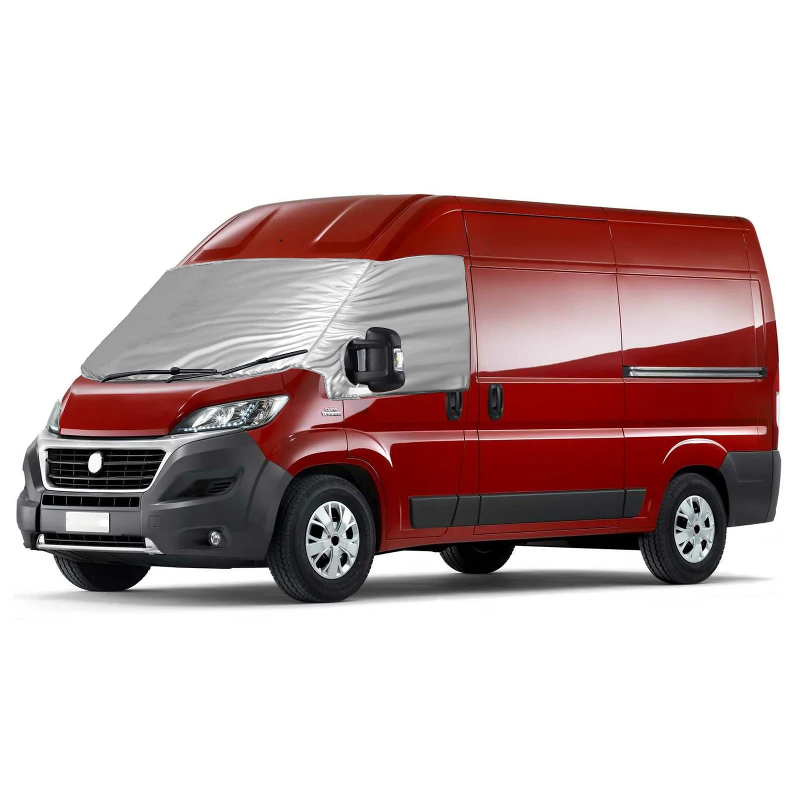 Housse de Pare-Brise Tethermique Externe adapté au F-iat Ducato 2006-2022, Housse de Pare-Brise Argentée de Luxe