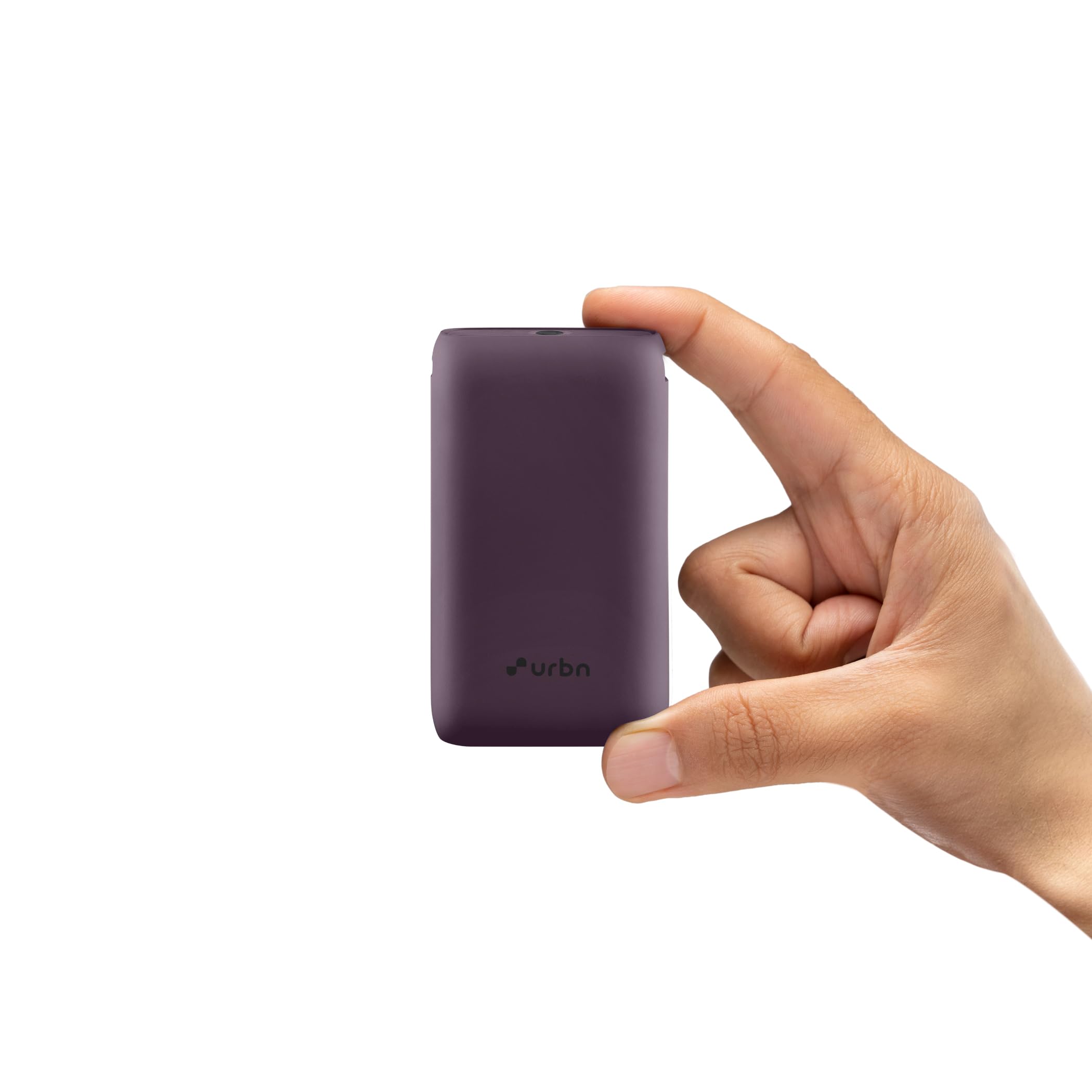 URBN 10000 mAh Premium Black Edition Nano Power Bank |Micro USB Input 20W Fast Charging | Smallest Power Bank | Type C PD (Input& Output) | Made in India | Dual Output | Free Type C Cable (Purple)