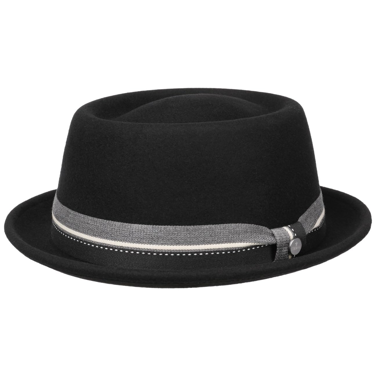 Lierys Wandricks Pork Pie Hat 100% Wool Felt Outdoor Packable Unisex Autumn Winter Black