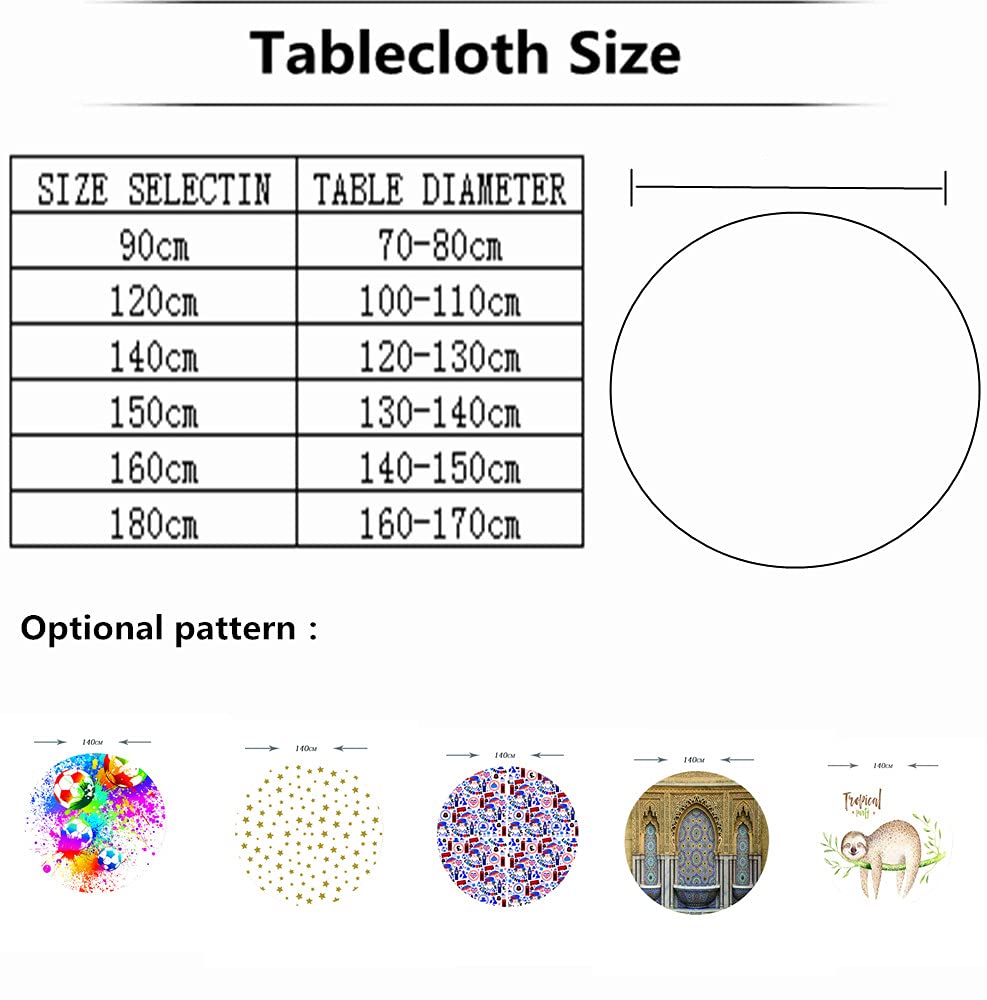 Morbuy Abwaschbare Runde Tischdecke – Wasserdicht, Knitterfrei, Mit Elastischem Rand, Für Innen & Außen (180 Cm, Rosa)