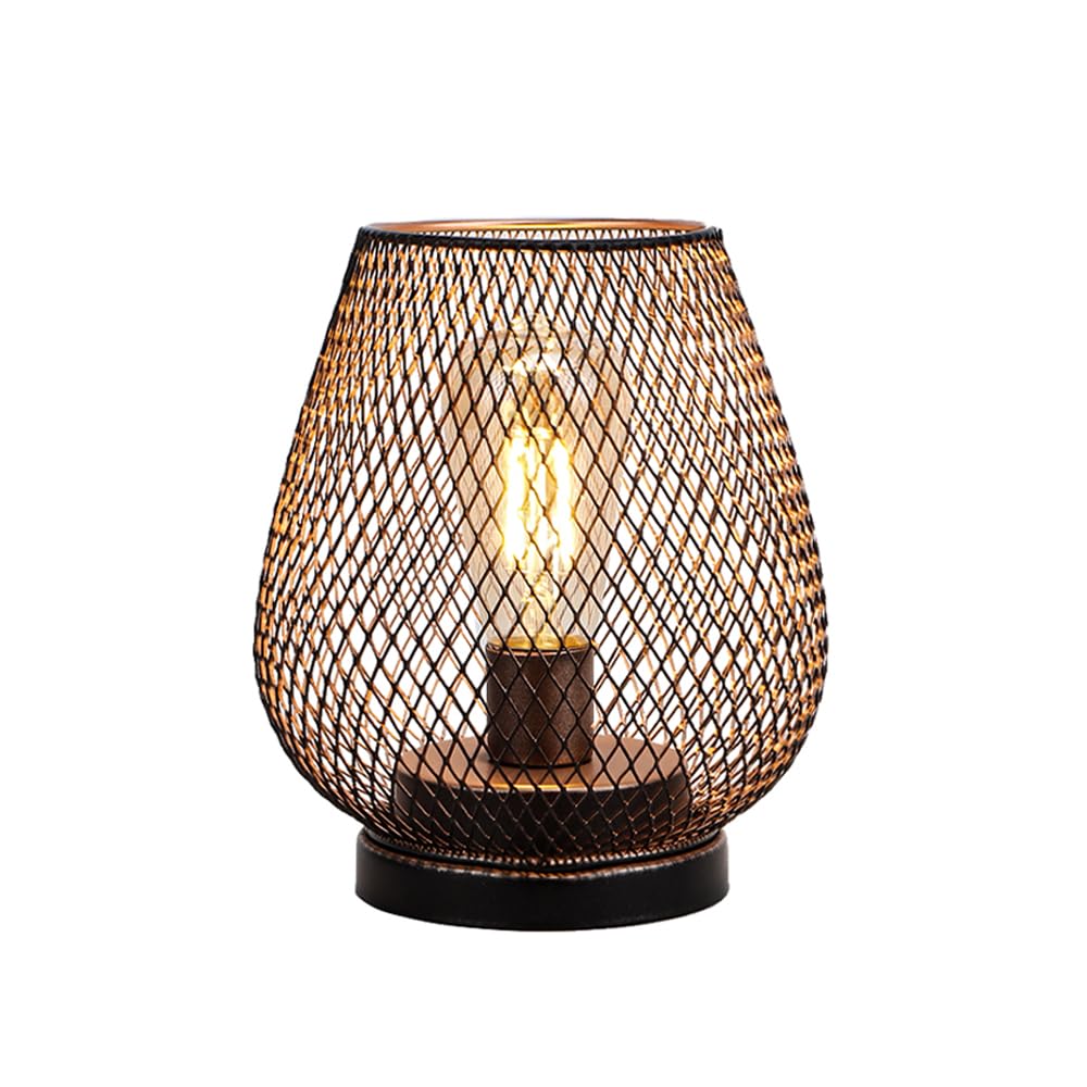 JHY DESIGN Metal Cage LED Lantern Battery Powered Cordless Accent Light with LED Great for Weddings Parties Patio Events for Indoors Outdoors