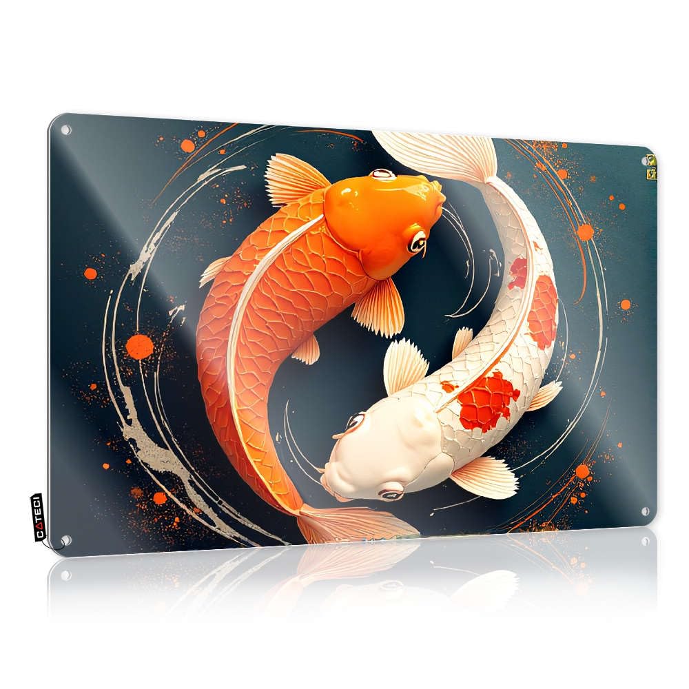 Funny Alcohol Signs Two Koi Fish In A Yin-Yang Symbol. Tin Sign Outdoor Tin Sign Coffee Tin Sign(20X30CM)