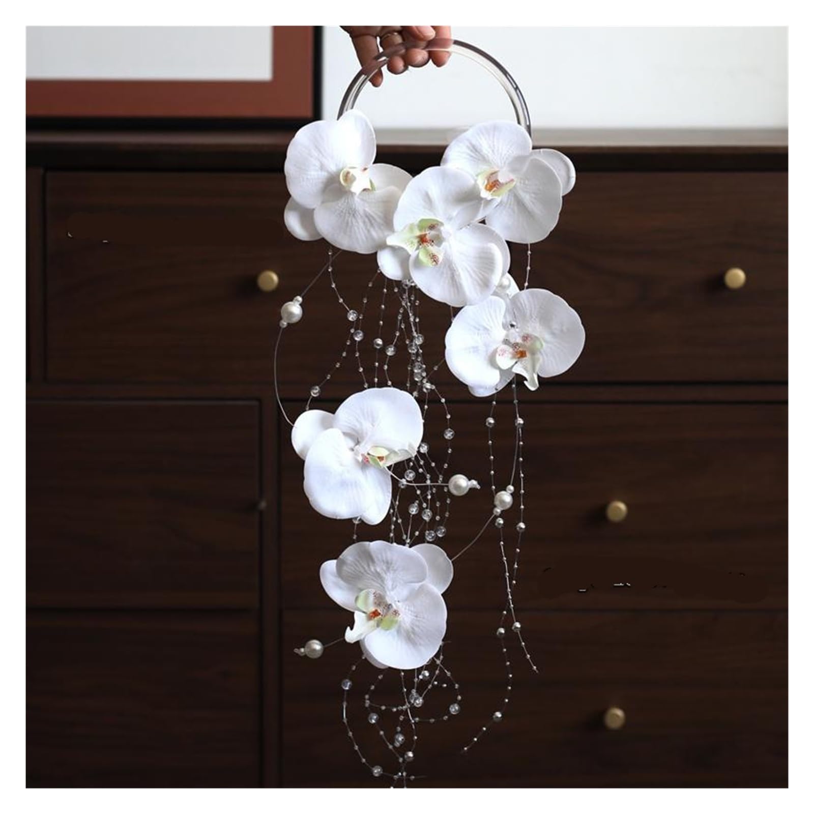 Gijmzy Color1 Wedding Artificial Moth Orchid Flowers Pearl