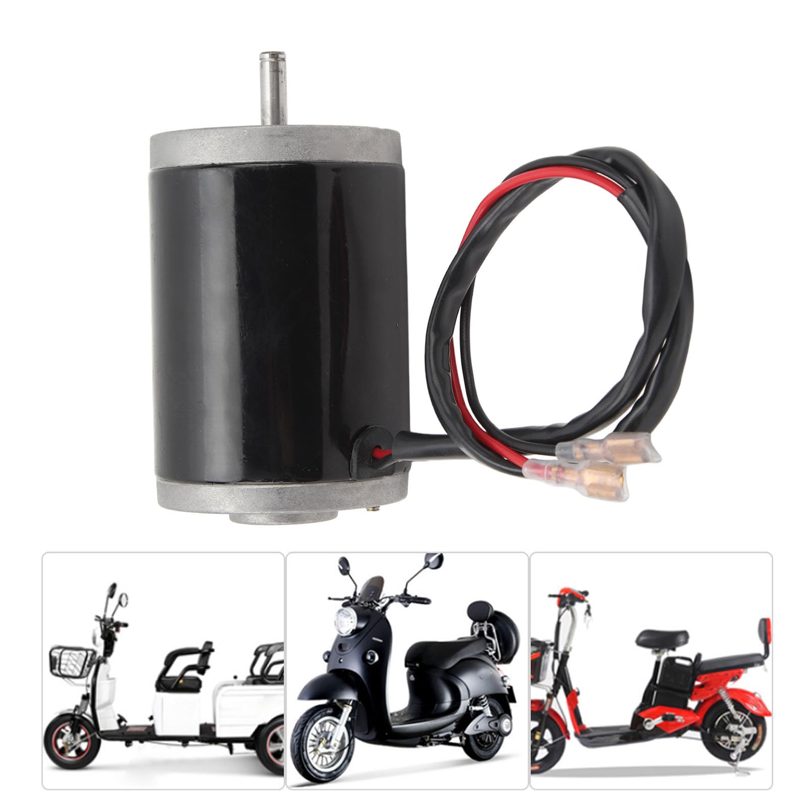 BuyWeek Szczotkowy silnik elektryczny 180 V 200 W, stały magnes 5000 obr/min, szybki silnik elektryczny do samodzielnego wykonania, skuter elektryczny
