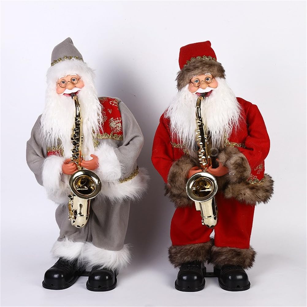 Papá Noel eléctrico de 90 cm Que Canta y Baila, Figura Musical animatrónica de tamaño Real, decoración navideña para la Entrada de un Hotel o Centro Comercial.,B