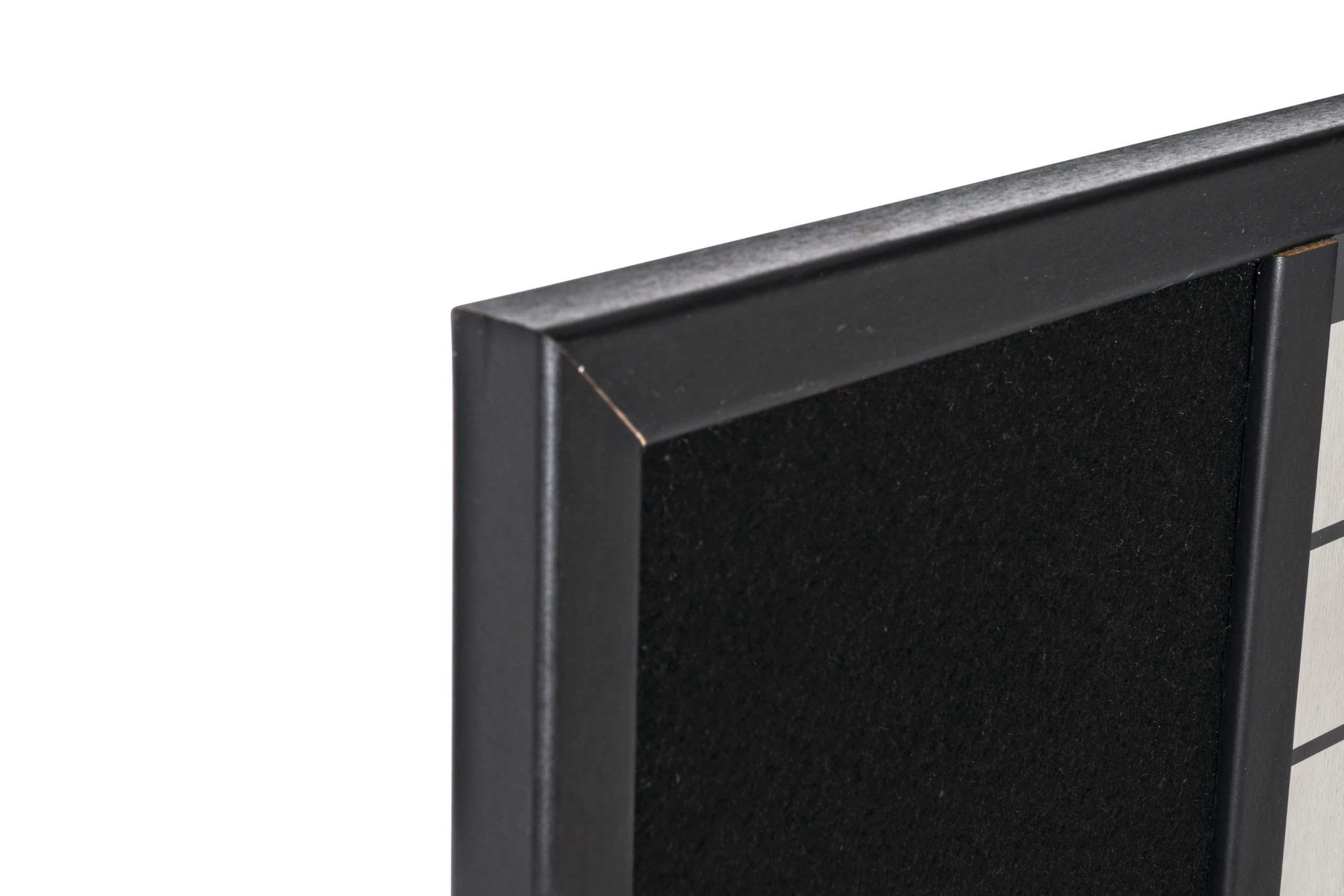 Bi-Office - Organizador Semanal Combinado, 60 x 40 cm, Pizarra de Planificación Semanal Magnetica Plateada y Tablón de Anúncios de Fieltro Negro con Marco MDF Negro