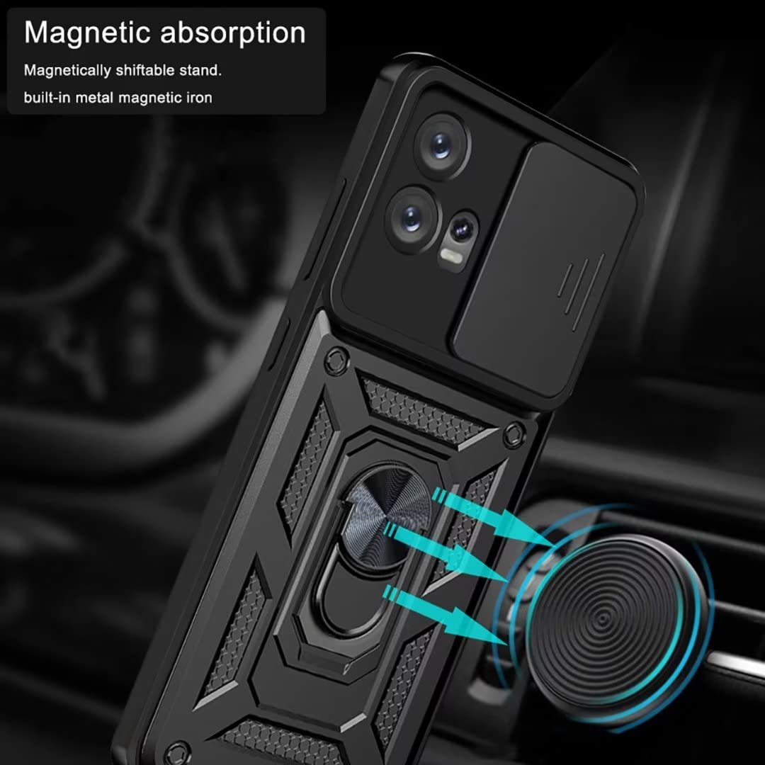 Armatura antiurto per Motorola Edge 30 Fusion Case Ring Stand Slide Camera Cover Case per Edge 30 Neo E22i G22 G32 G62 G52 G71
