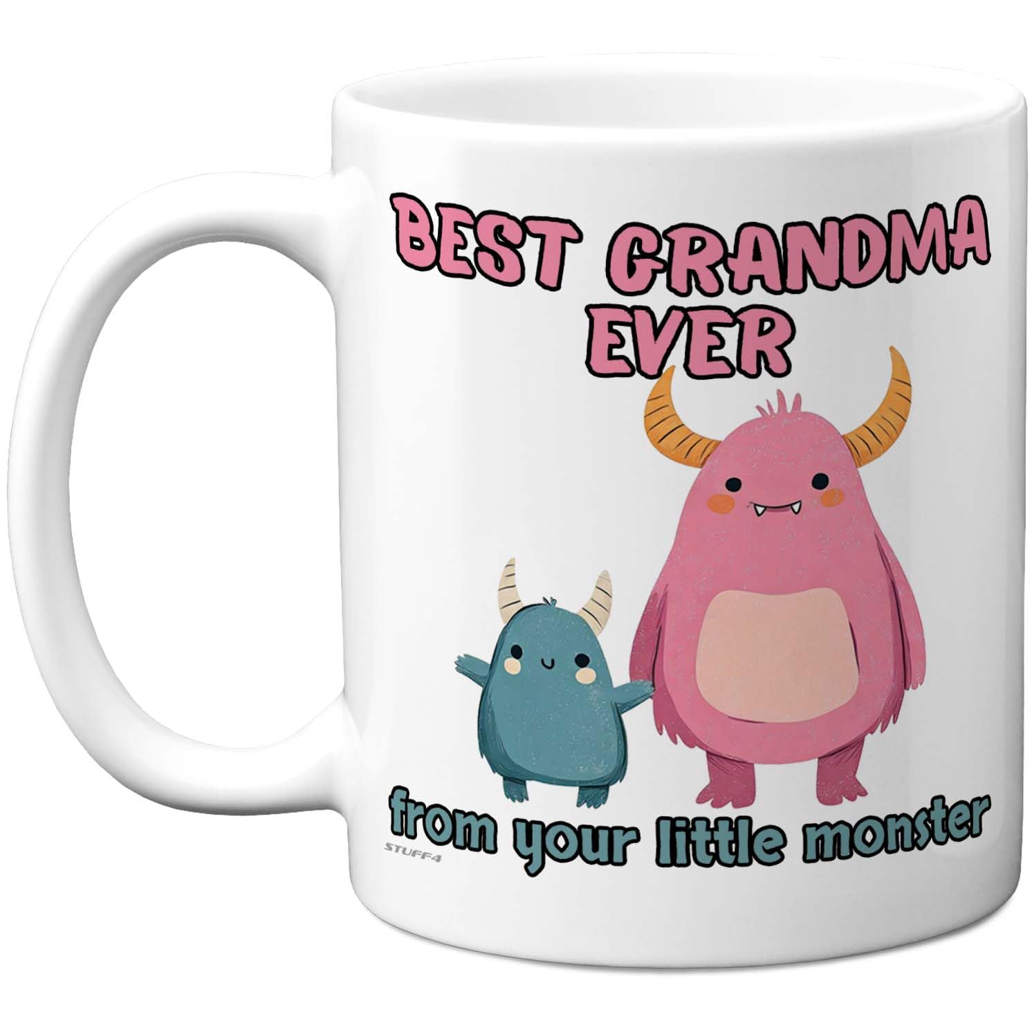 Stuff4 Mother's Day Mug for Grandma, Cute Monsters Design in Pink and Blue โ image 1