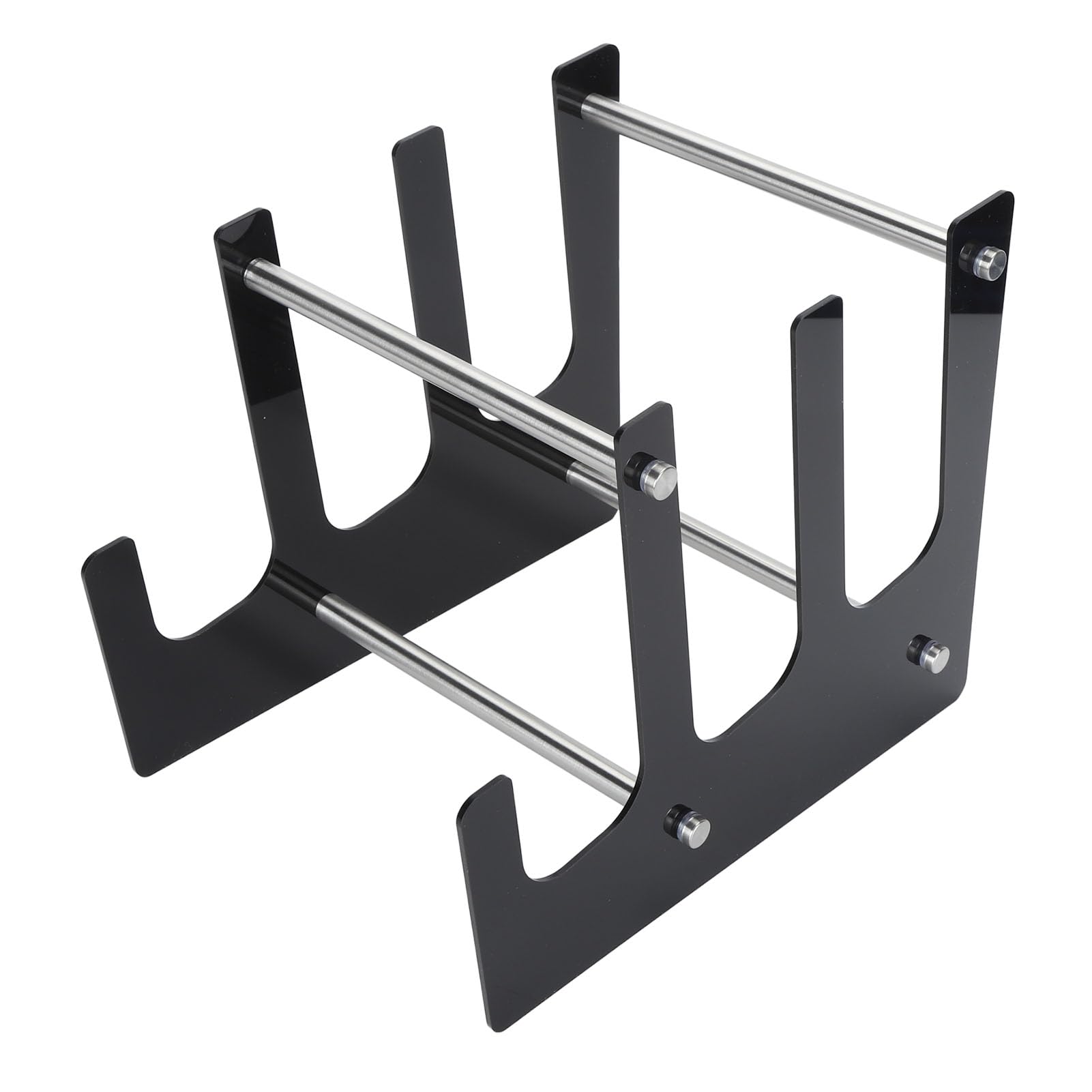 Keyboard Display Stand, 3 Tier Keyboard Storage Holder Stable Acrylic Desktop Computer Keyboard Stand Keyboard Organizer for Mechanical Gaming Keyboard (Black)