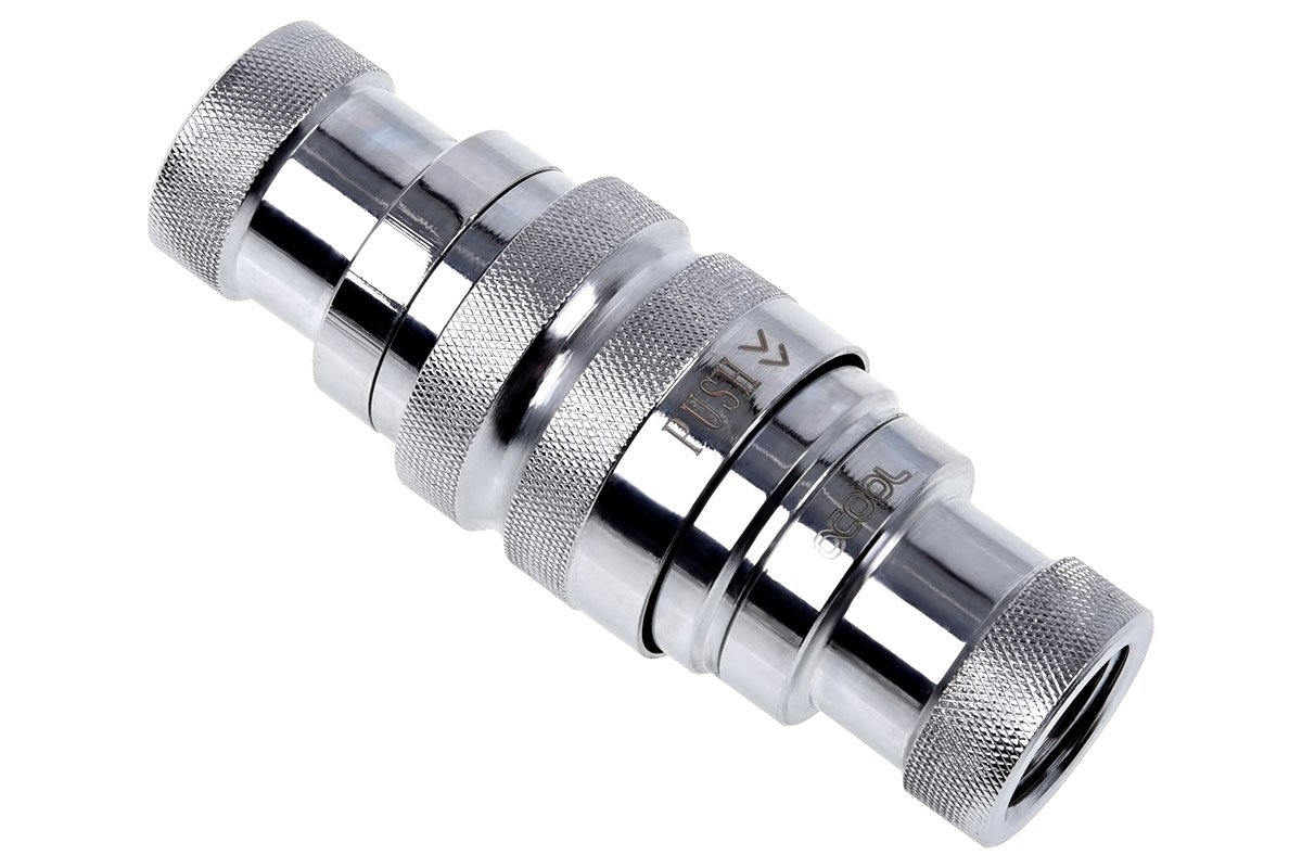 Alphacool 17281 Eiszapfen Schnellverschlusskupplungsset G1/4 IG - Chrome Wasserkühlung Anschlüsse