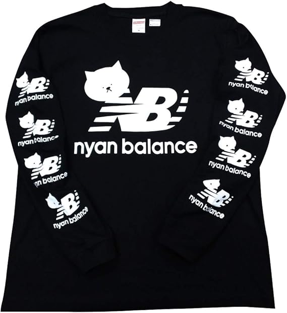 ニャンバランス 長袖 Tシャツ ブランド ネコ パロディー Mサイズ Lサイズ Xlサイズ Tシャツ カットソー 通販 ニャンバランス 長袖 Tシャツ ブランド ネコ パロディー Mサイズ Lサイズ Xlサイズ Tシャツ カットソー 通販