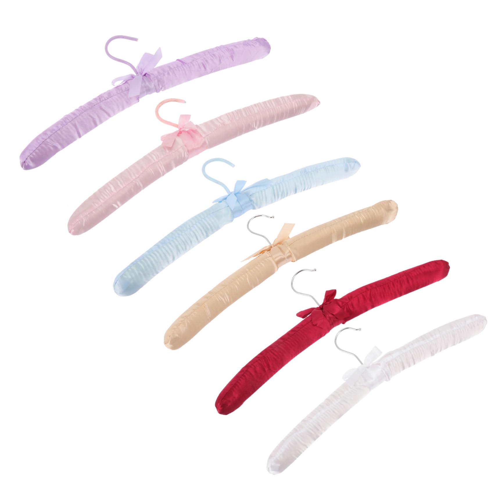 LALADEFIEE 6Pcs Padded Clothes Hangers for Sweaters No Bump Design for Closet Organization