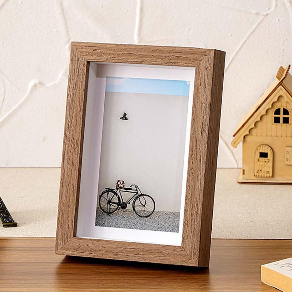 Amazon.co.jp: [XYJP] 木目調のシンプルな写真立て フォトフレーム