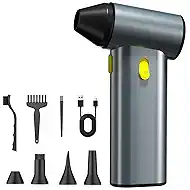 Sestin Compressed Air Duster, 130000RPM Brushless Motor, Super Power Air Duster Electric, Aluminum Alloy Body, Dust Blower with Fast Charging for Car, Computer, Keyboard, Outdoors and House