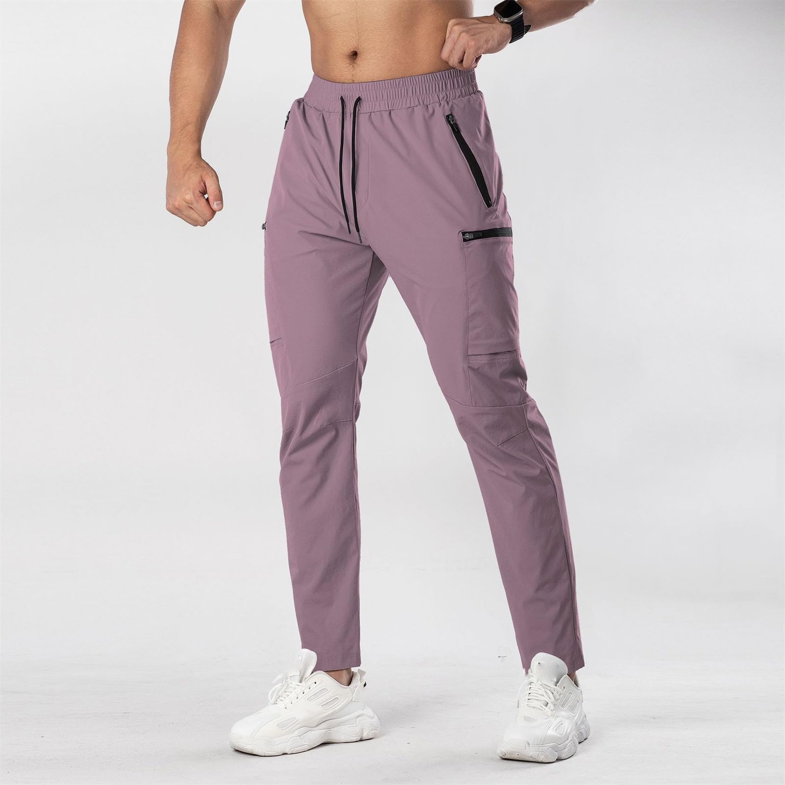 Jogginghose Sporthose Herren Lang Laufhose Mit Kordelzug Hosen Relaxed Atmungsaktiv Trainingshose Freizeithose Loose Fit Pants Baumwolle Elastischer Bund