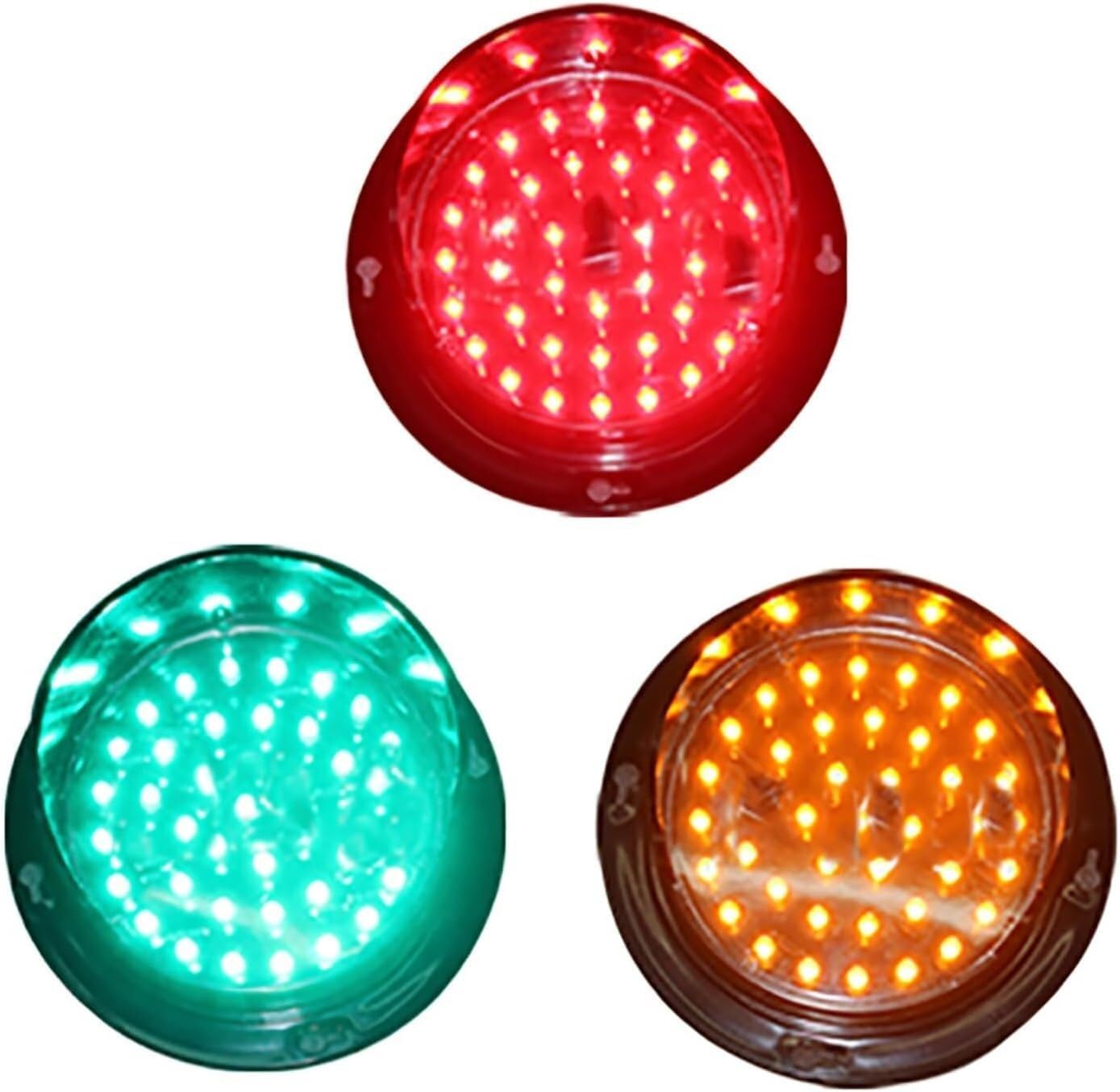 Feu de signalisation à LED, Feux de signalisation à LED pour Station de Lavage Automobile - Lentille de 10 cm de diamètre, barrières Lumineuses pour parkings industriels, équipement Mural 24