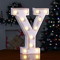 Vista 416 de Foaky LED Letter Lights Sign Marquee Light Up Letters Sign for Night Light Wedding/Birthday Party Battery Powered Christmas Lamp Home Bar