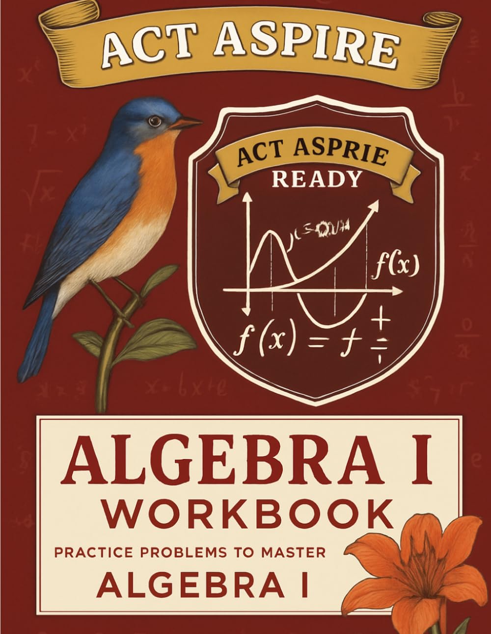 ACT Aspire Algebra I Workbook: A Complete Algebra 1 Practice Guide with Review, Exercises, and Test-Taking Strategies