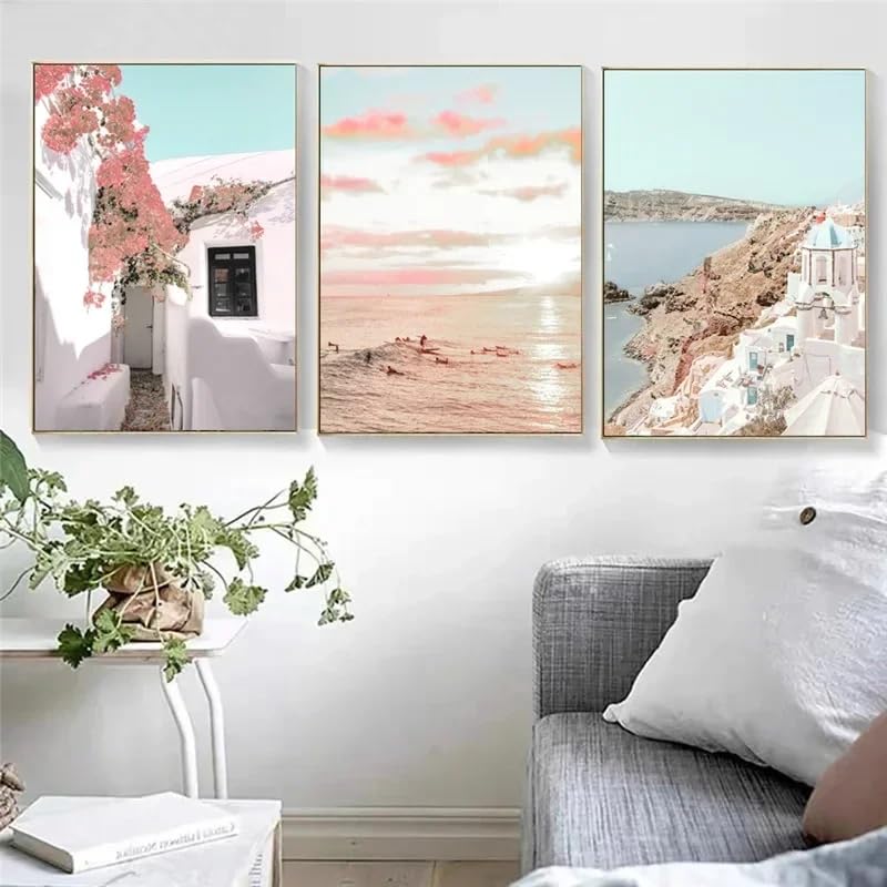 Peinture sur toile résistante à l'humidité de format 60x80cm pour déco côtière