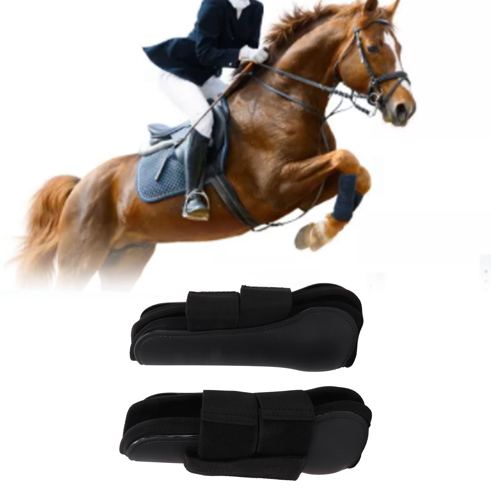 Botas profesionales XL de protección para patas delanteras de caballo, soporte de tendón de alto rendimiento para montar y saltar competitivos, ajuste seguro, equipo de protección para deportes
