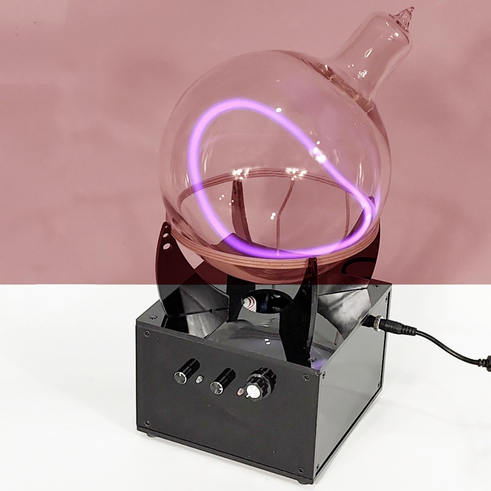 Esfera De Plasma con Circuito Toroidal, Excitador De Plasma DIY, Esfera De Vidrio De Xenón - Diámetro 16 Cm/6,3 Pulgadas, Ideal para Decoración De Fiestas