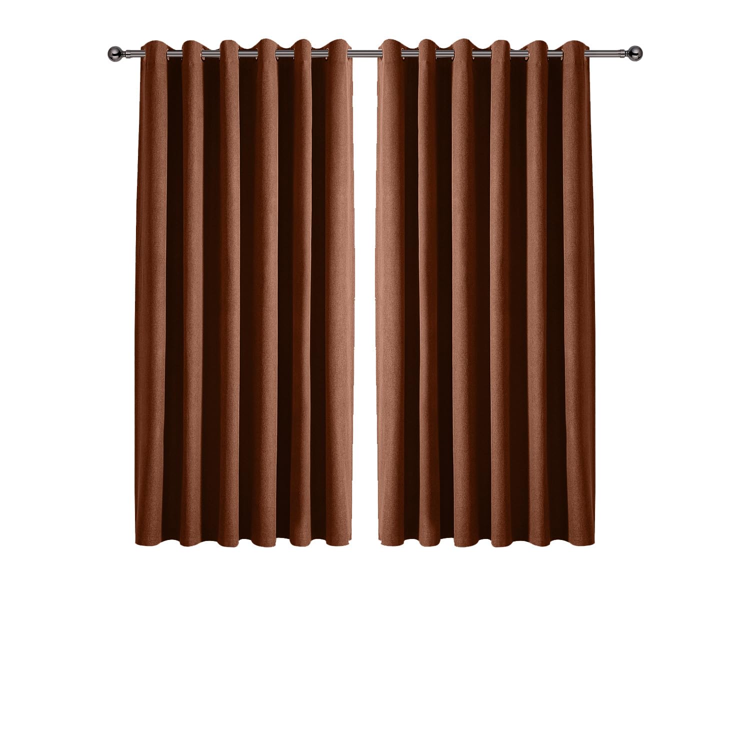 Ir Imperial Rooms Linen Rust Imperial Rooms 100% Blackout Curtains For Living Room Linen 46X54 Inch Rust Curtains For Bedroom Super Soft Thermal Insulated Eyelet Curtains 2 Panels With Tiebacks