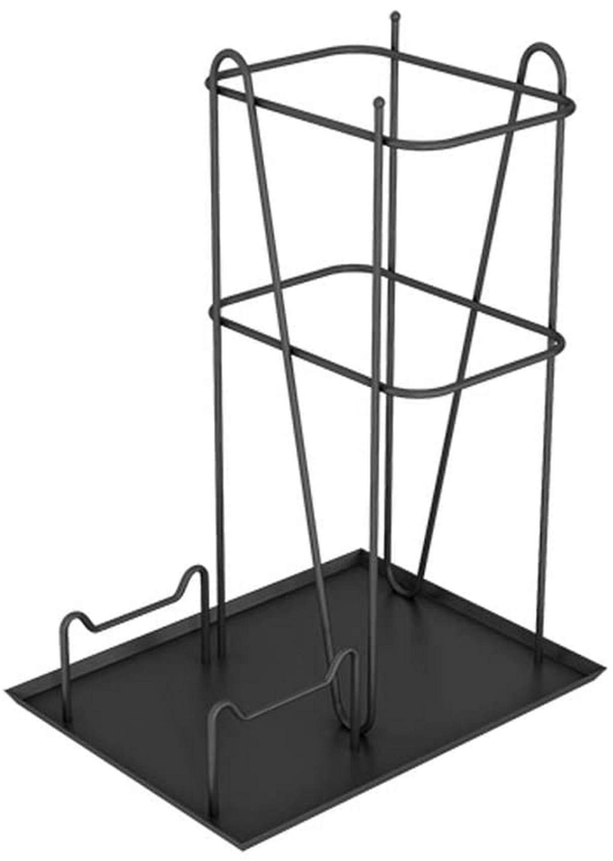 Porte-parapluie en métal noir seau de rangement design en fer forgé