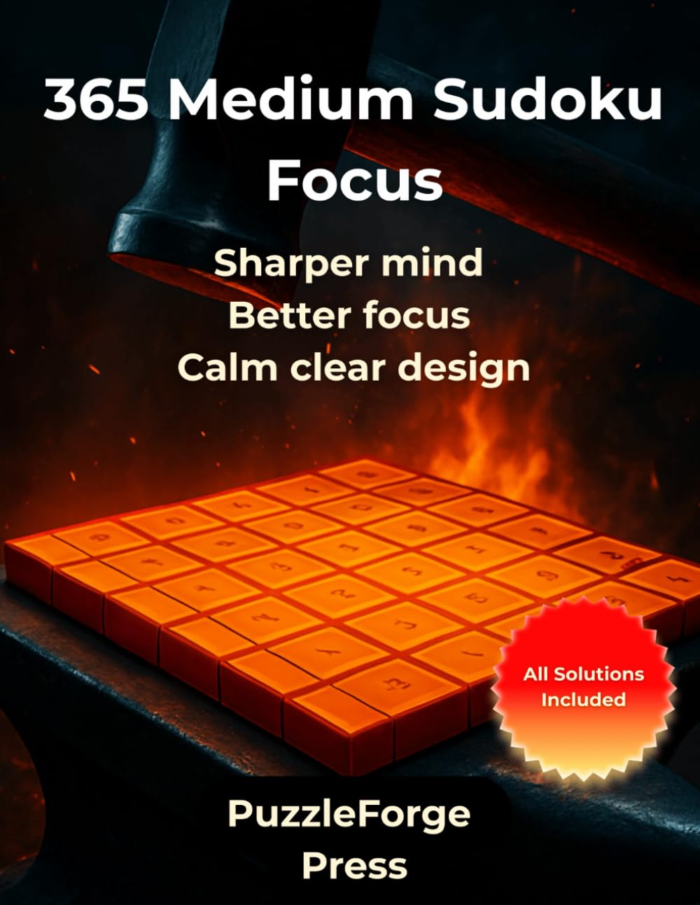 365 Medium Sudoku Focus: 365 Medium Sudoku – Puzzle Book for Focus & Concentration – 2 Sudokus per Page – Large Format 8.5x11 – Solutions Included – ... Series – Balanced Challenge Brain Training)
