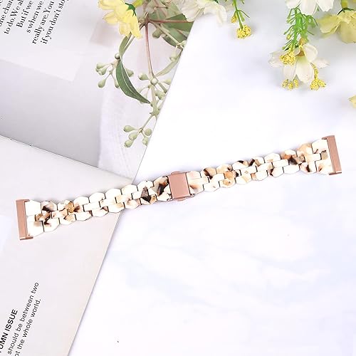 Vista 3 de FitTurn Correas de resina compatibles con Fitbit Versa 4/Versa 3/Sense 2/Sense Watch Band Elegante pulsera ligera para Versa 4/Versa 3/Sense 2/Sense