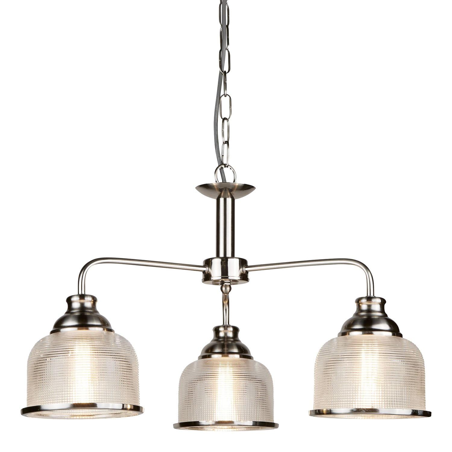 Search 3 Ceiling Satin Halophane Glass Light/Silver