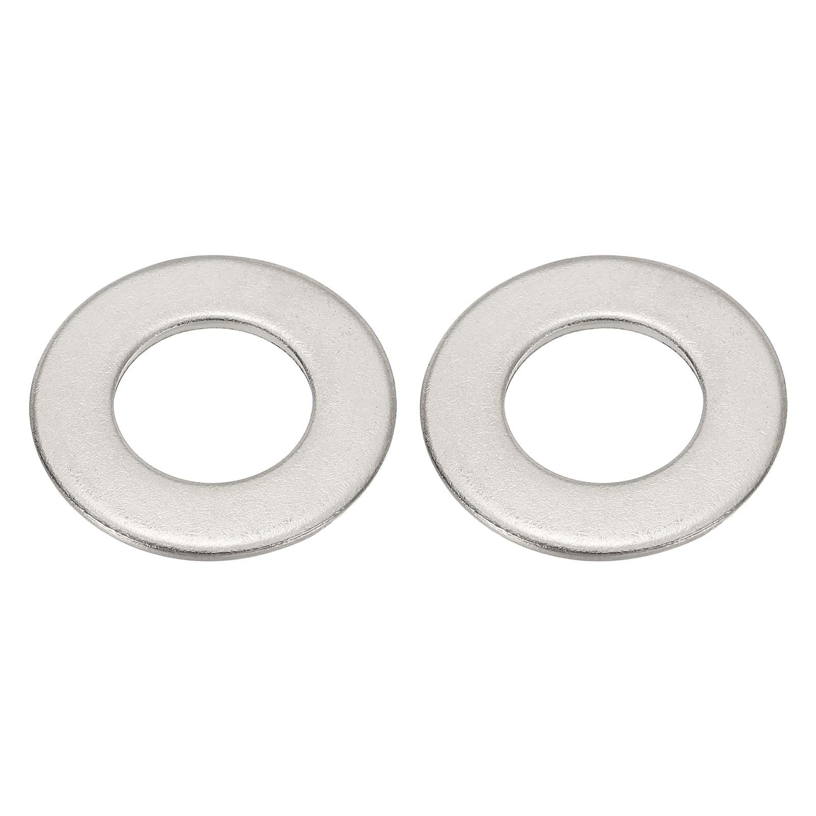 PATIKIL 1" ID x 2" OD Stainless Steel Flat Washers, 2 Pcs Round Metal Washer Small Spacer for Screws Bolts Nuts Assortment