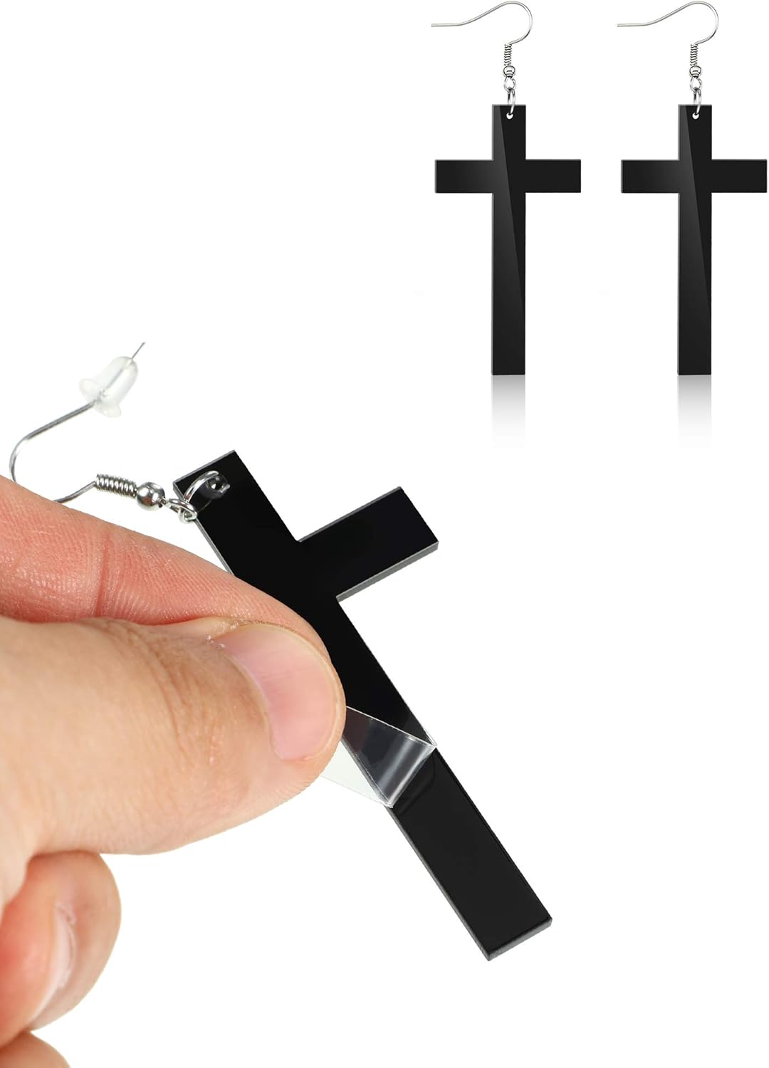 80s Costume Accessories Lace Headband Earrings Fishnet Gloves Necklace Bracelet (Black) : Clothing, Shoes & Jewelry