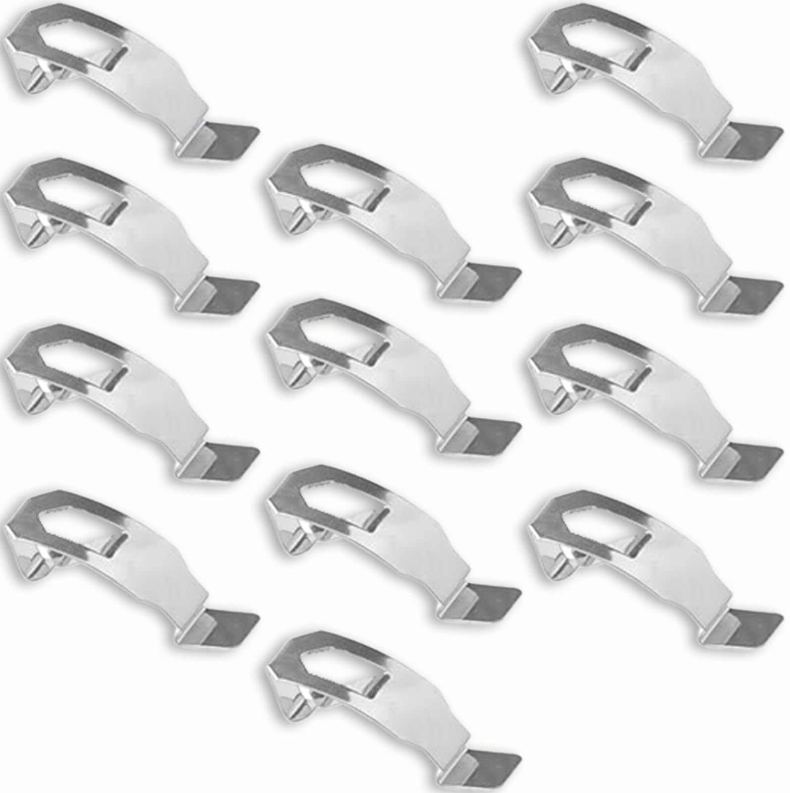 12 PCS Picture Frame Clips, Silver Tone Metal Spring Turn Clips 35x13mm, Artwork Back Plate Fixing Fasteners for Hanging Photos, Paintings and Frameless Canvas