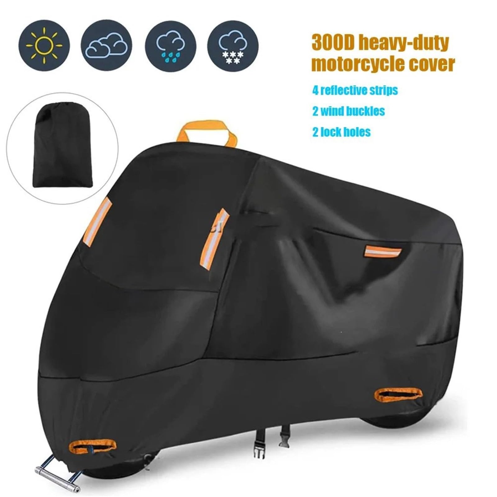 Pokrowiec na motocykl Pokrowiec na motocykl wodoodporny skuter zewnętrzny osłona UV osłona przeciwdeszczowa dla NMAX 155 NMAX 125 N-MAX 150 2015-2020 zewnątrzPokrowiec na motocykl(S for 150cm)