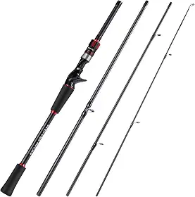 Varas de pesca Sougayilang Casting, guias de qualidade, varas de carbono de 24 toneladas para casting e spinning - duas peças