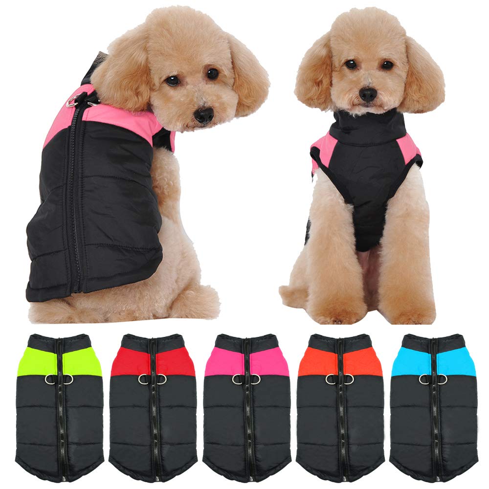 UWOODWinter Warm Pet Dog Clothes Small Waterproof Dog Coat Jacket Winter Quilted Padded Buffer Pet Clothing (L, Green)