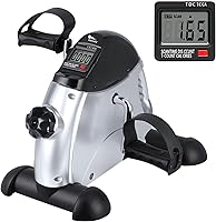 Himaly Mini Exercise Bike Pedal Exerciser - Portable Under Desk Foot Cycle for Arms & Legs with LCD Display