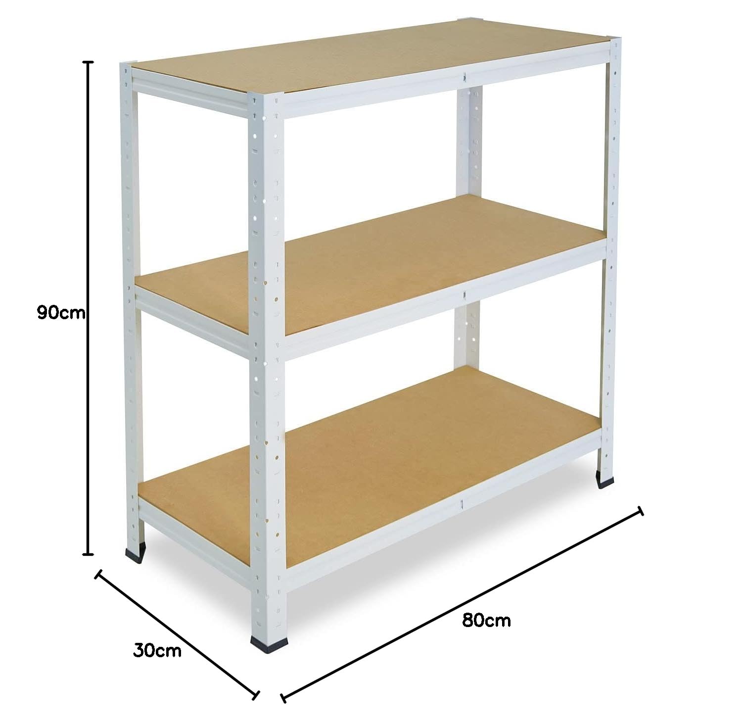shelfplaza Home 90x80x30cm scaffale pesante bianco: 3x175kg