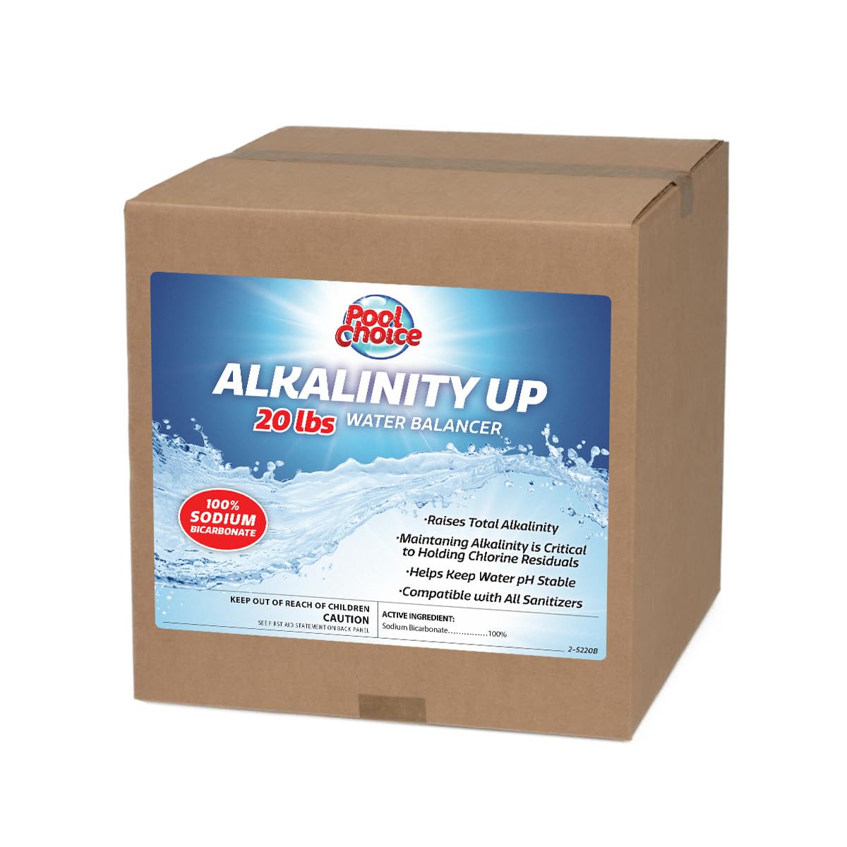 SpaChoice 20-Pounds Premium Alkalinity Up for Pools, Alkalinity Increaser for Swimming Pools, 100% Sodium Bicarbonate
