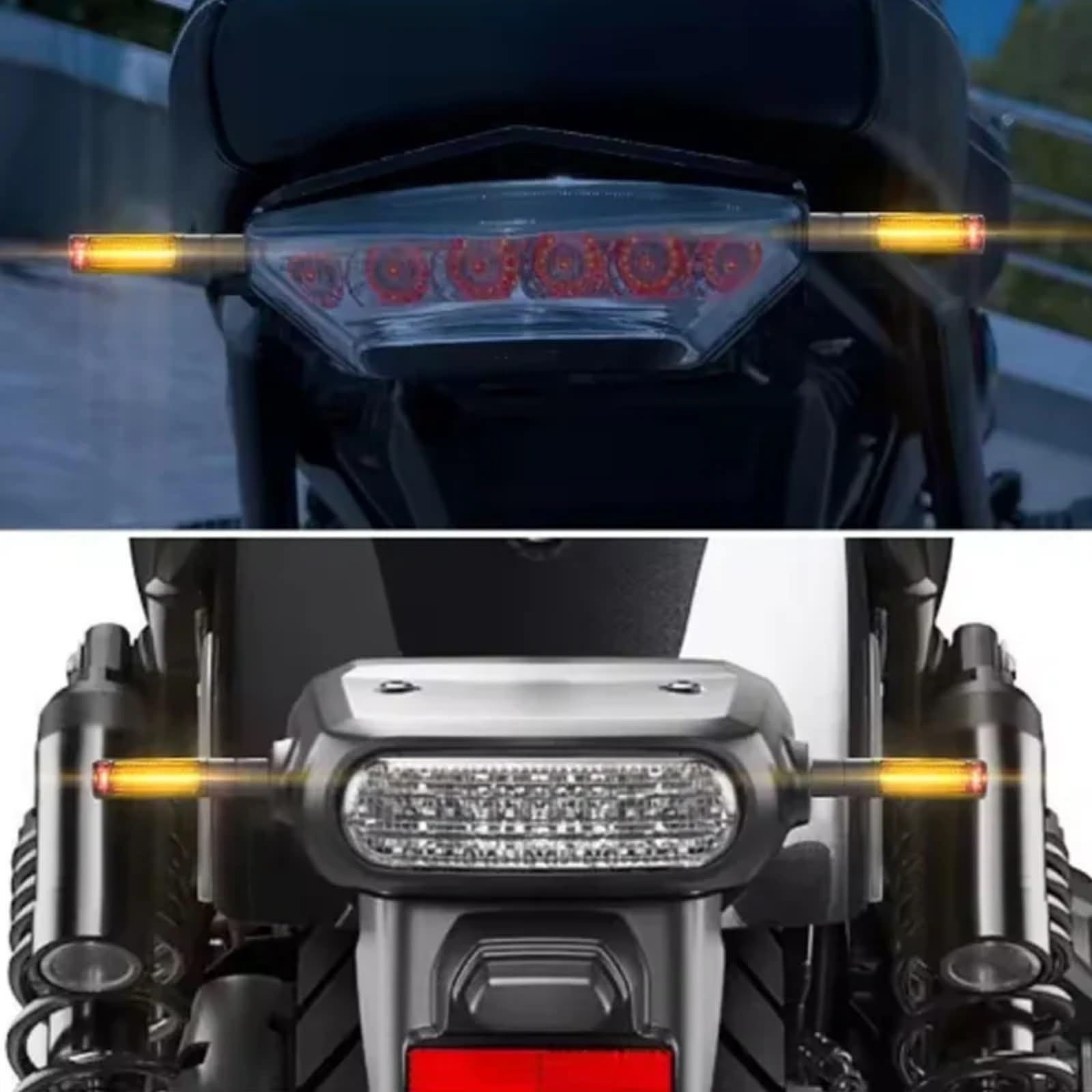 Indicatori Di Direzione Universali Per Motociclette 12V M10 Indicatori Luminosi Lampeggiatore Ambra Lampada Lampeggiante Lampade Dei Freni Che Scorrono(White,2pcs)