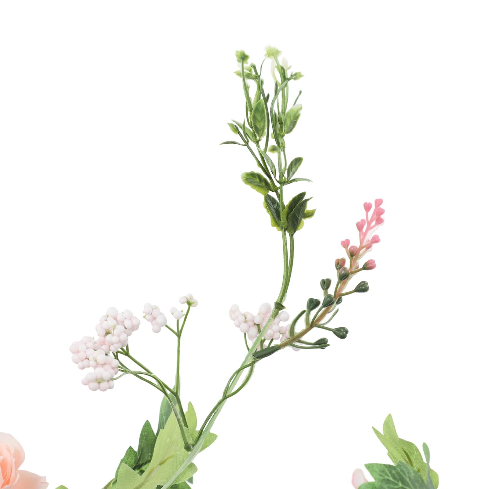 Blumengirlande Dekorative Kunstblumen Kunstblumengirlande Künstlich Rose Wohnraumdekoration 6 Stück,1.8m für Tür, Hochzeit, Party, Wand - Grün, Rosa