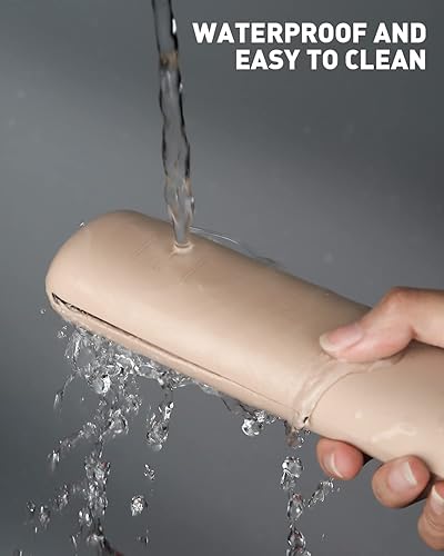 Miniatura 7 de Soporte grande para brochas de maquillaje con bloqueo magnético, organizador de brochas de maquillaje de silicona mejorado con diseño anticaídas,