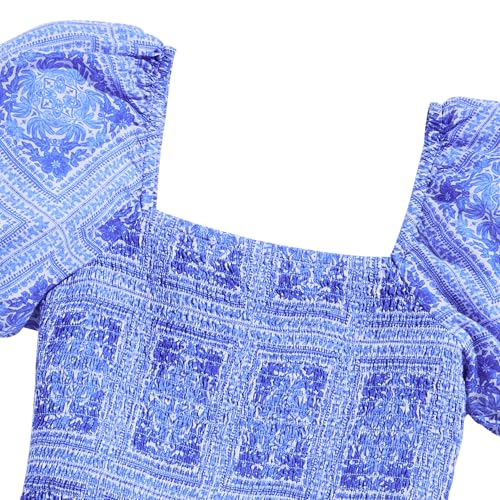 vineyard vines Girls' Clip Dot Smocked Puff Sleeve Dress3