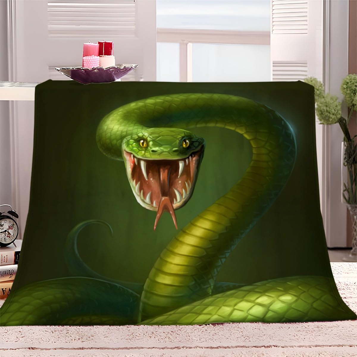 Couverture polaire moelleuse serpent chaude et douce 150x200cm