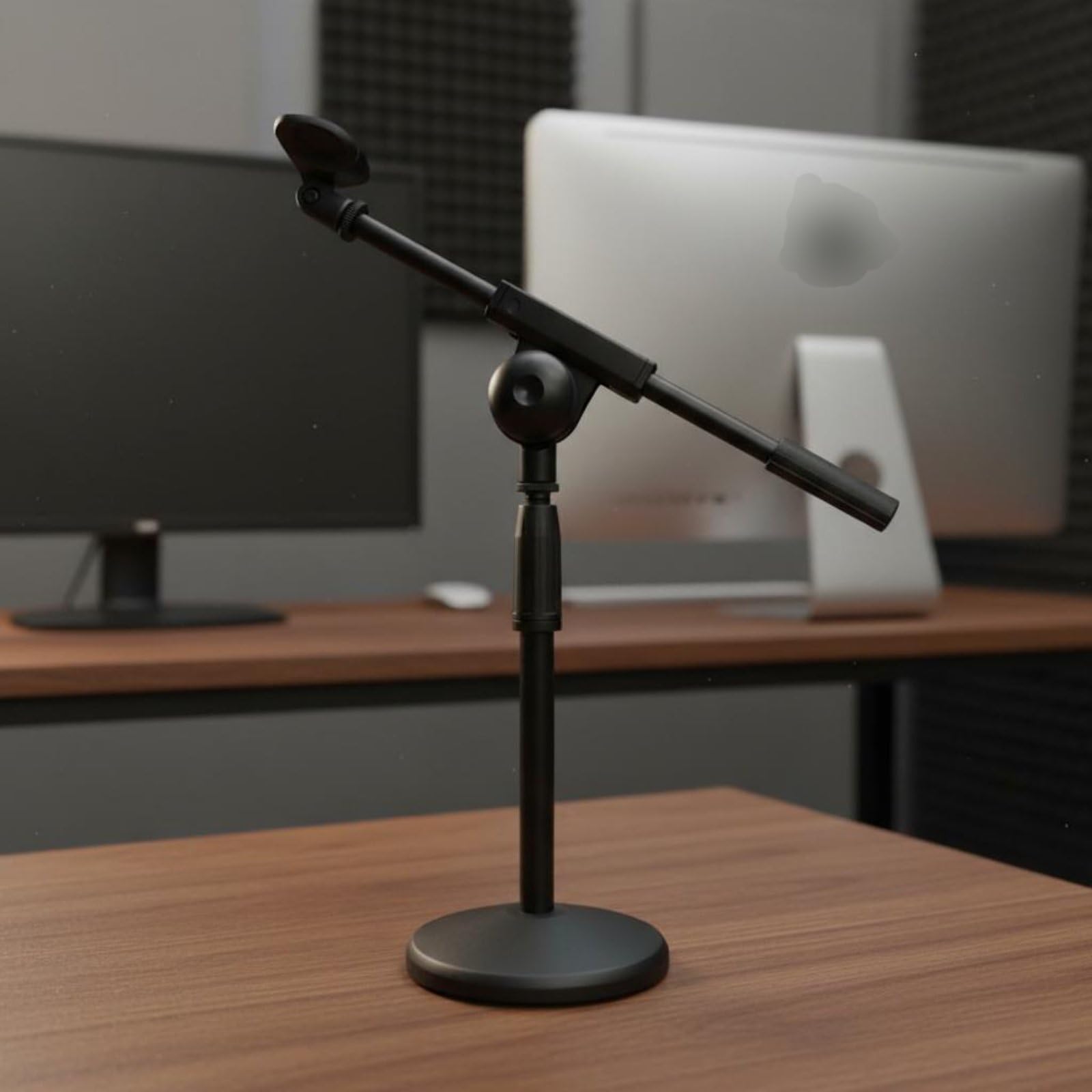 Asta Microfono Base Pesante Stabile Supporto Microfono con Base Pesante Compatibilità Universale Attrezzatura Audio per Palco
