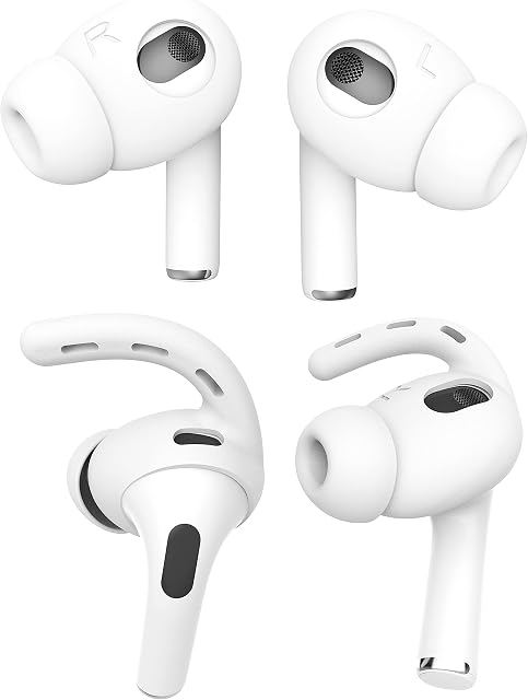 Auyuiiy Ear Hooks and Earbuds Designed for Airpods (3rd generation)[UK Patent Registered] Silicone Antislip Earbuds Tips Ear Grip[Sound Quality Enhancement] for AirPods 3 (Released in 2021)-White