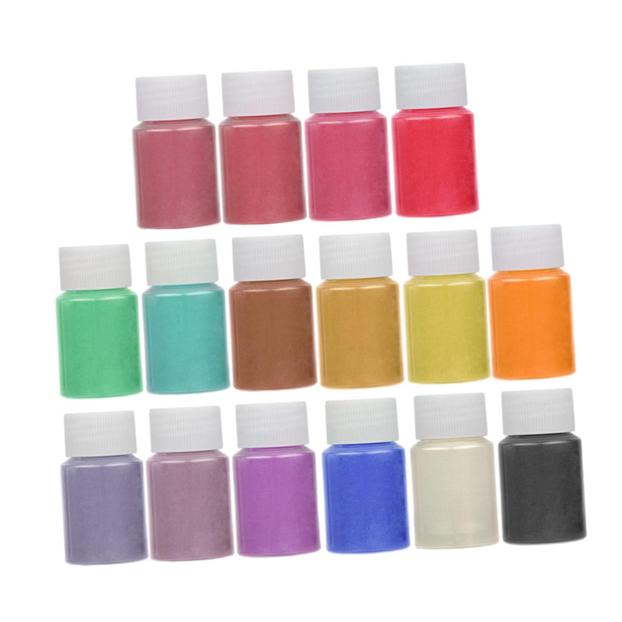 KONTONTY 16 Pigment Powders for Soap Resin for DIY Nail Art Handmade Beauty Projects Fade-Resistant Easy Storage