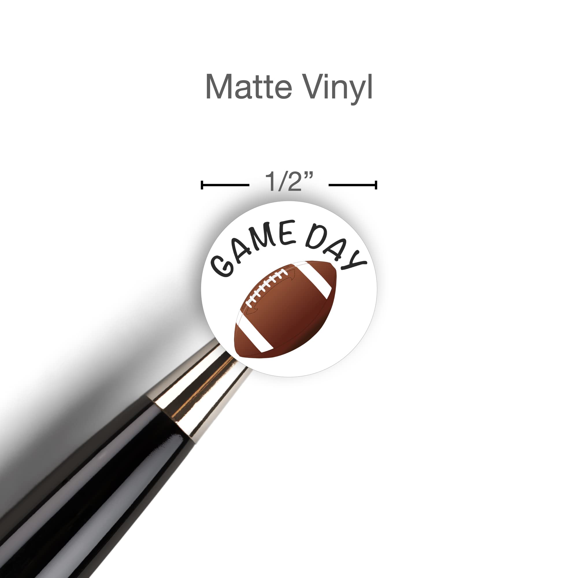 Football Planner Sticker / 54 Fun Vinyl Stickers (1/2”) / Sports Exercise Fitness Health Workout Game Reminder/Essential Productivity Life Planner/Bullet Bujo Journal (Matte Vinyl, 1 Sheet)