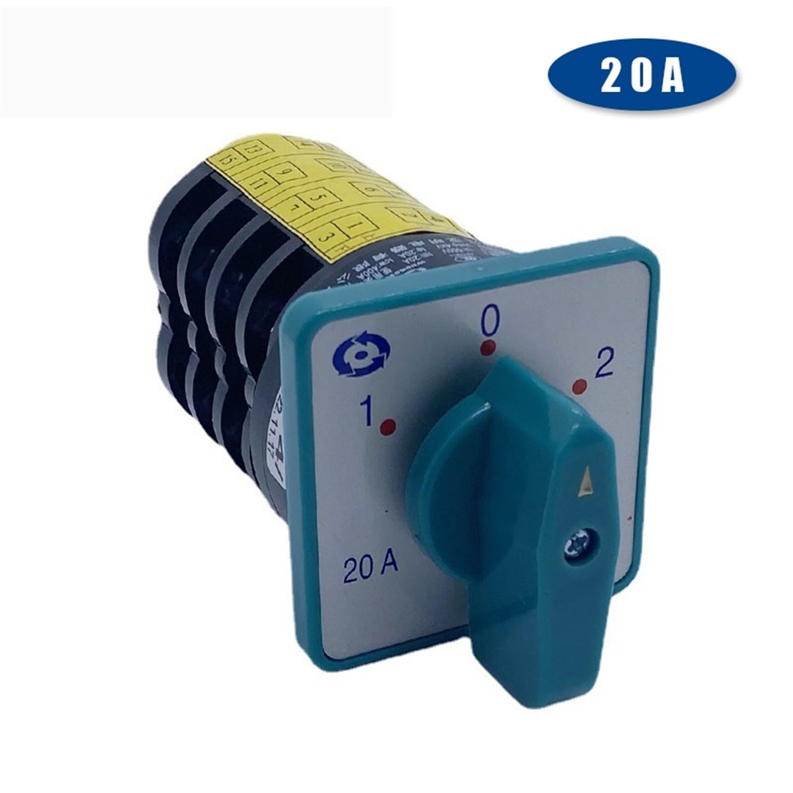 Interruptor de cambio de cuatro polos, 20A, 4kw, Selector de combinación de leva giratoria de tres posiciones, HZ5-20/4 de contacto plateado